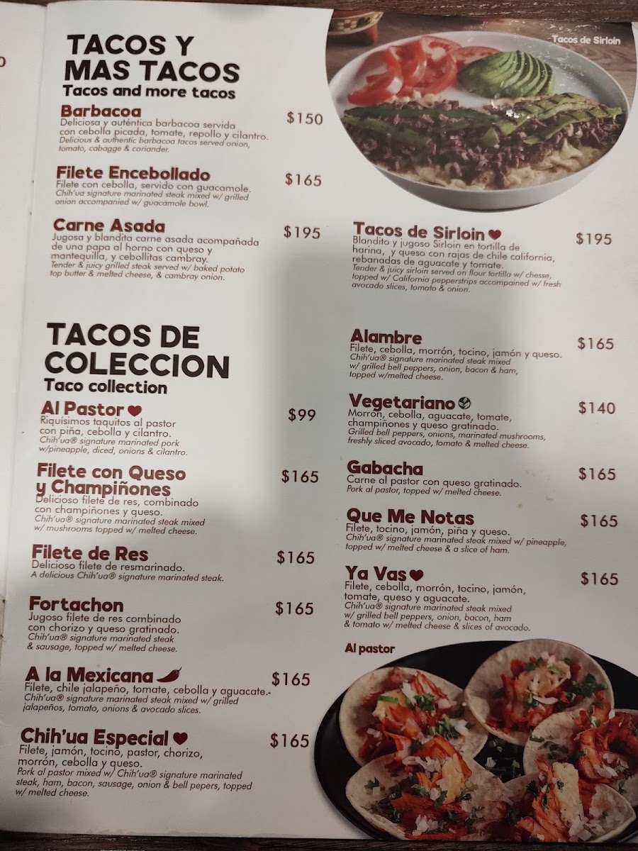 Chih'ua Tacos y Cortes Cafetales Menu - Image 1